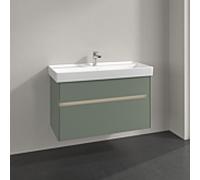 Villeroy und Boch Collaro meuble sous-vasque C011B0AF 95,4x54,6x44,4cm, évier au milieu, éclairage LED 7W, vert tendre
