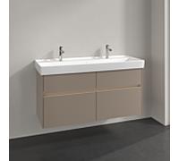 Villeroy und Boch Collaro meuble sous-vasque C012B0VM 115,4x54,6x44,4cm, évier au milieu, LED, taupe