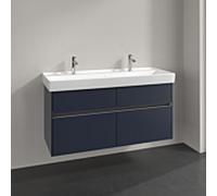 Villeroy und Boch Collaro meuble sous-vasque C012B0VQ 115,4x54,6x44,4cm, évier central, LED, bleu marine