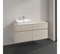 Villeroy und Boch Collaro meuble sous-vasque C082B0VN 120x54,8x50cm, meuble sous-vasque à gauche, éclairage LED 8,8 W, gris cachemire