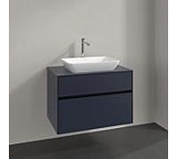 Villeroy & Boch V&B Meuble sous lavabo Collaro 80x54,8x50cm, vasque centrale, bleu marine Quantité:1