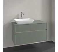 Villeroy und Boch Collaro meuble sous-vasque C11000AF 100x54,8x50cm, vasque à gauche, vert tendre
