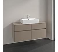 Villeroy und Boch Collaro meuble sous vasque C12800VM 120x54,8x50cm, vasque au milieu, taupe
