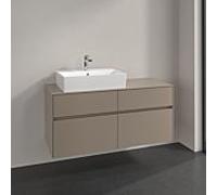 Villeroy und Boch Collaro Meuble sous-vasque C12900VM 120x54,8x50cm, vasque à gauche, taupe