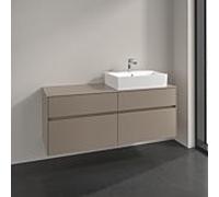 Villeroy und Boch Collaro meuble sous-vasque C13300VM 140x54,8x50cm, vasque à droite, taupe