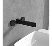 Villeroy und Boch Dawn kit de montage final TVZ106006000K5 encastré à trois trous mitigeur lavabo , sans garniture de vidange , montage mural, noir mat