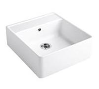 Villeroy und Boch évier 1 bac 632062RW garniture de vidange , actionnement excentrique, kit de fixation, Stone White