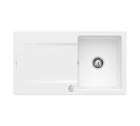 Villeroy und Boch évier à chasse d'eau 33352FRW avec garniture de vidage et actionnement excentrique, Stone White