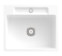 Villeroy und Boch Evier de Siluet avec garniture de vidage et fonctionnement manuel, blanc