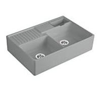 Villeroy und Boch évier double cuve 632392SL garniture de vidange , fonctionnement excentrique, restes de cuvette, pierre