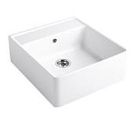 Villeroy und Boch évier simple cuve 632062KG garniture de vidange , actionnement excentrique, kit de fixation, Blanc Neige