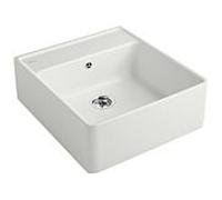 Villeroy und Boch évier simple cuve 632062SM garniture de vidange , actionnement excentrique, kit de fixation, vapeur