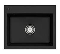 Villeroy und Boch évier Subway 33091FJ0 avec garniture de vidage et fonctionnement manuel, chromite