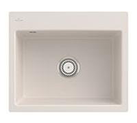 Villeroy und Boch évier Subway 33091FKR avec garniture de vidage et fonctionnement manuel, crema