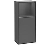 Villeroy und Boch Finion armoire côté F520GKGK 41.8cm, à gauche, la station de charge, une étagère Anthracite Matt , anthracite mat