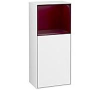 Villeroy und Boch Finion armoire côté F520HBGF 41.8cm, à gauche, la station de charge, une étagère Peony Matt laque, la laque blanche brillante