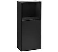 Villeroy und Boch Finion armoire côté F520PHPD 41.8cm, à gauche, la station de charge, une étagère Glossy Black Lacquer , vernis noir mat