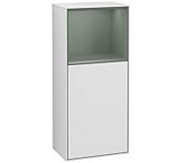 Villeroy et Boch Finion armoire côté F530GMMT 41.8cm, à droite, la station de charge, une étagère Olive Matt Lacquer , laque mate blanche