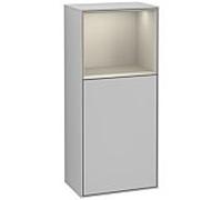 Villeroy und Boch Finion armoire côté F530HHGJ 41.8cm, à droite, la station de charge, une étagère Sand Matt Lacquer , lumière gris mat