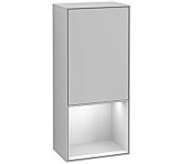 Villeroy und Boch Finion armoire côté F540MTGJ 41.8x93.6x27cm, à gauche, au- dessous de plateau White Matt , la lumière gris mat