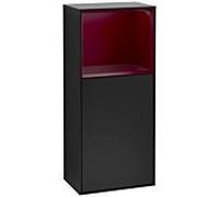 Villeroy und Boch Finion armoire côté G510HBPD 41.8x93.6cm, à droite, l' émotion, étagère au- dessus Peony Matt , vernis noir mat