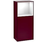 Villeroy und Boch Finion armoire latérale F500GFHB 41.8x93.6x27cm, gauche, étagère au-dessus Glossy White , Peony Matt