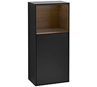 Villeroy und Boch Finion armoire latérale F500GNPD 41.8x93.6x27cm, gauche, étagère au dessus placage noyer, laqué noir mat