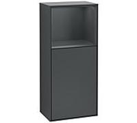 Villeroy und Boch Finion armoire latérale F500HGHG 41.8x93.6x27cm, gauche, étagère au-dessus de minuit Blue mat, minuit Blue Matt Lacquer