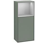 Villeroy und Boch Finion armoire latérale F520GJGM 41.8cm, à gauche, la station de charge, une étagère gris mat Laque, Olive Matt Lacquer