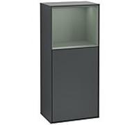 Villeroy und Boch Finion armoire latérale F520GMHG 41.8cm, à gauche, la station de charge, une étagère Olive Matt Lacquer , minuit Blue Matt Lacquer