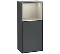 Villeroy und Boch Finion armoire latérale F520HHHG 41.8cm, à gauche, la station de charge, étagère Sand Matt Lacquer , minuit Blue Matt Lacquer