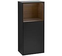 Villeroy und Boch Finion armoire latérale F530GNPD 41,8 cm, droite, station de charge, étagère placage noyer, laqué noir mat