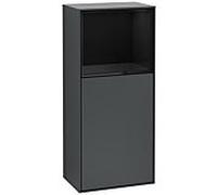 Villeroy und Boch Finion armoire latérale F530PHHG 41.8cm, à droite, la station de charge, une étagère Glossy Black Lacquer , minuit Blue Matt Lacquer