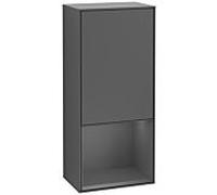 Villeroy und Boch Finion armoire latérale F540GKGK 41.8x93.6x27cm, gauche, étagère en dessous Anthracite mat, Anthracite mat