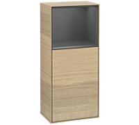 Villeroy und Boch Finion armoire latérale G510GKPC 41.8x93.6cm, droit, émotion, étagère au- dessus Anthracite Matt , Oak Veneer