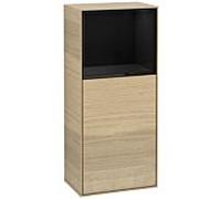 Villeroy und Boch Finion armoire latérale G530PHPC 41.8cm, droite, station de charge, emotion, étagère Glossy Black Lacquer , Oak Veneer