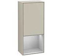 Villeroy et Boch Finion armoire latérale G540GJHH 41.8cm, à gauche, l' émotion, étagère ci - dessous Light Grey Matt , Sand Matt Lacquer