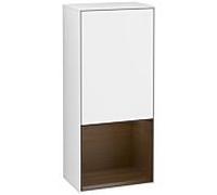 Villeroy und Boch Finion armoire latérale G550GNGF 41,8 cm, droite, émotion, étagère sous placage noyer, laqué blanc brillant