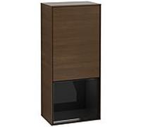 Villeroy und Boch Finion armoire latérale G550PHGN 41.8cm, droite, Emotion, étagère sous Glossy Black, placage noyer