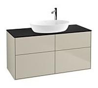 Villeroy und Boch Finion G91200HH 120x60.3cm, Emotion, plaque de recouvrement noir mat, Sand Matt Lacquer