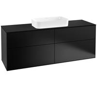 Villeroy et Boch Finion Villeroy et Boch G32200PD 160x60,3cm, Emotion, plaque de finition noir mat, laqué noir mat