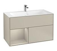 Villeroy und Boch Finion Villeroy und Boch F030HHHH 99,6x59,1x49,8cm, étagère à gauche Sand Matt Lacquer , Sand Matt Lacquer