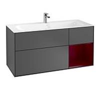 Villeroy und Boch Finion Villeroy und Boch F070HBGK 119,6x59,1cm, étagère à droite Peony , anthracite mat