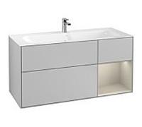 Villeroy und Boch Finion Villeroy und Boch F070HHGJ 119,6x59,1cm, étagère à droite Sand mat, gris clair mat