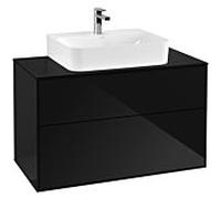 Villeroy und Boch Finion Villeroy und Boch F10200PH 100x60.3x50.1cm, plaque de finition noir mat, Glossy Black Lacquer