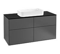 Villeroy und Boch Finion Villeroy und Boch F26200GK 120x60,3cm, plaque de finition noir mat, anthracite mat