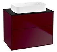 Villeroy und Boch Finion Villeroy und Boch F63200HB 80x60.3x50.1mm, verre noir mat, Peony Matt