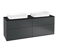 Villeroy et Boch Finion Villeroy et Boch F72200HG 160x60.3x50.1cm, verre noir mat, minuit Blue Matt Lacquer