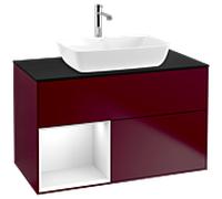 Villeroy & Boch V&B Finion Meuble sous lavabo 100, Pl bleu m, Rég blanc brillant, Lac, Peo m Quantité:1
