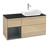 Villeroy & Boch V&B Meuble sous lavabo Finion 120 cm, Pl bleu mat, Reg md mat Lac, Oa ven Quantité:1